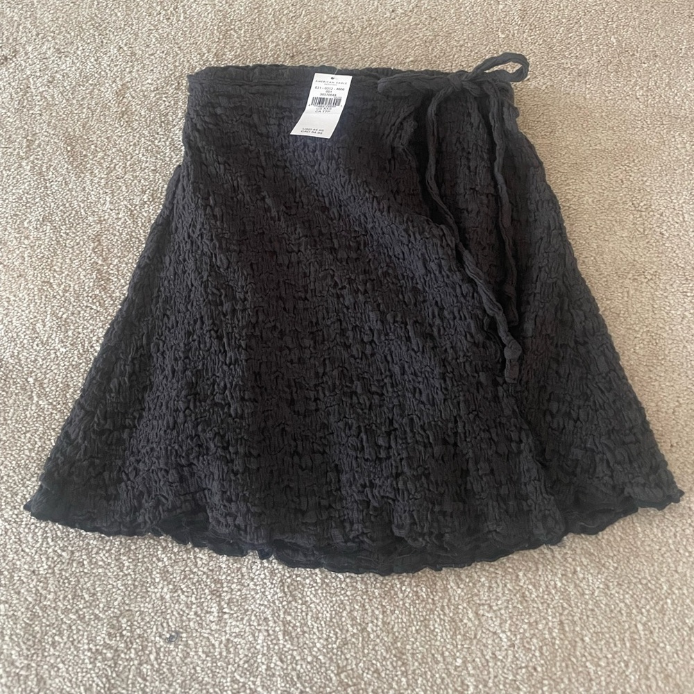 American Eagle Navy Blue Wrap Mini-Skirt - New With Tags